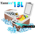 Yannice Mini Fridge Home Car Appliance Refrigerator Portable 15L Large Capacity Digital Display Super Cooling Box For Camping