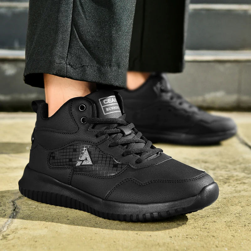 Chef shoes four seasons soft sole non-slip waterproof oil-proof kitchen work shoes men's plus size fashion casual light sneakers
