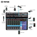 TEYUN 8 6 4 Channel Professional Portable Mixer Sound Mixing Console Computer Input 48v Power Number Live Broadcast A4 A6 A8 New