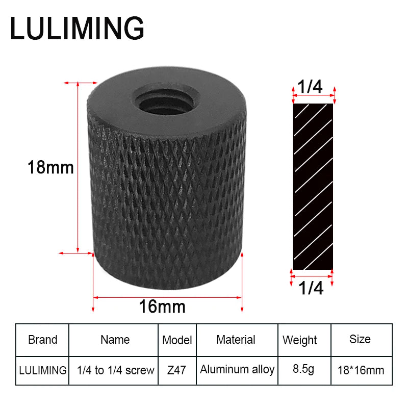 1/4 Female to Female 1/4 3/8 M4 M5 M6 M8 M10 Camera Screw Tripod Ball Head Conversion Screw for Camera Photo Studio Accessories