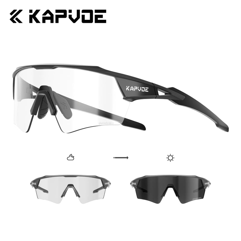 Kapvoe New Photochromic Cycling Sunglasses Men Women MTB - View 18 | SAMAG
