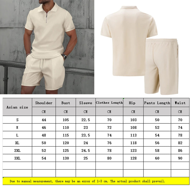 Men Europe and the United States New Summer Waffle Solid | SAMAG