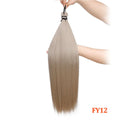Gladys 28 Inch Crochet Braids Hair 3PCS 300g Synthetic Orange 60MW Ombre Brown T1B-330-276 Straight Braiding Hair Soft Pony Hair