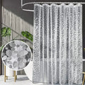 Bathroom Shower Curtain Transparent Lining Waterproof Bathtub Bathing Cover PEVA Mildew Proof Cobblestone Curtain with Hooks
