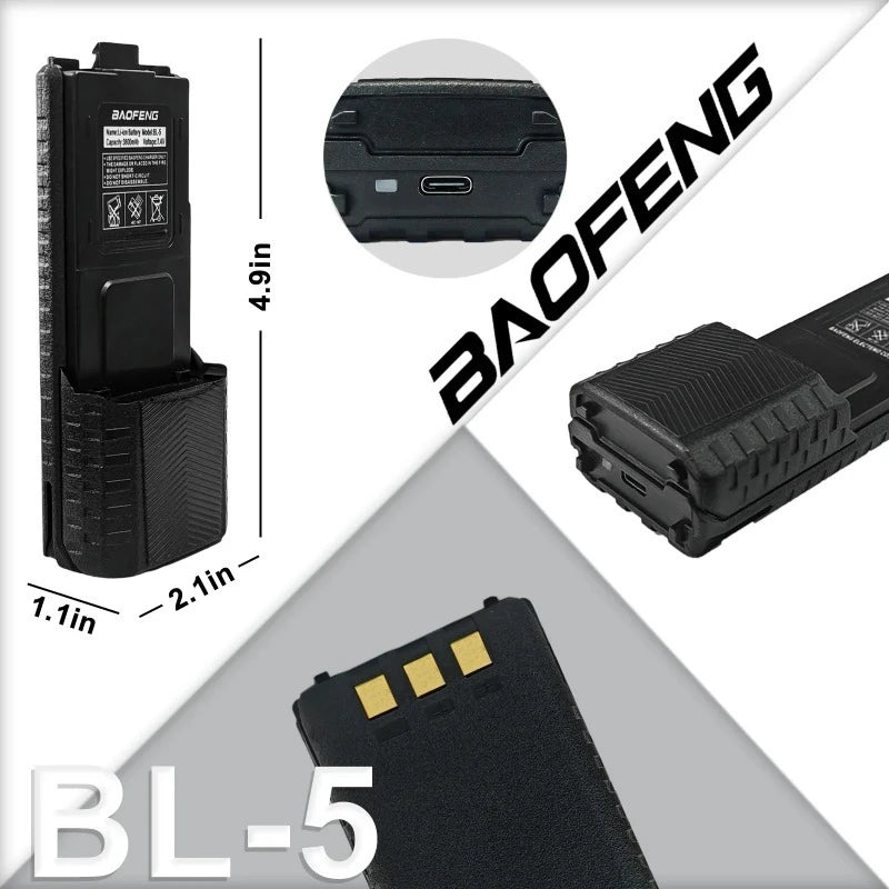 [BL-5] for Baofeng UV-5R UV-5RA UV-5RE 7.4V 3800mAh Walkie Talkie Battery Lithium Battery