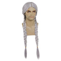 Silvery Grey Braided Wigs for Men Synthetic Hair Long Gray Wig Dreads Halloween Costume for Man Willie Nelson Wig Braid 32 inch
