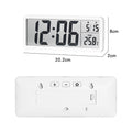 Digital Wall Clock Electronic Wall Mounted LCD Disply Clocks Multifunctional Temperature and Time Week Display Battery Powered