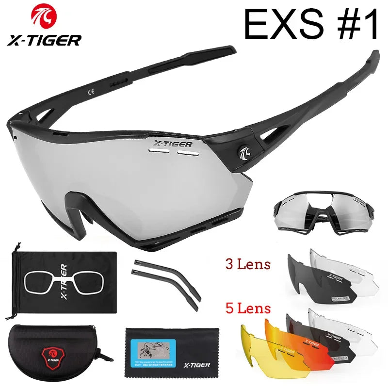 X - TIGER New Cycling Glasses MTB Bike Protection Eyewear - View 9 | SAMAG
