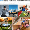 ANSVICAM 4K30FPS Mini Body Action Camera POV Vlogging Camera 6-axis Stabilization with Charging Case Magnetic Wearable Thumb Cam