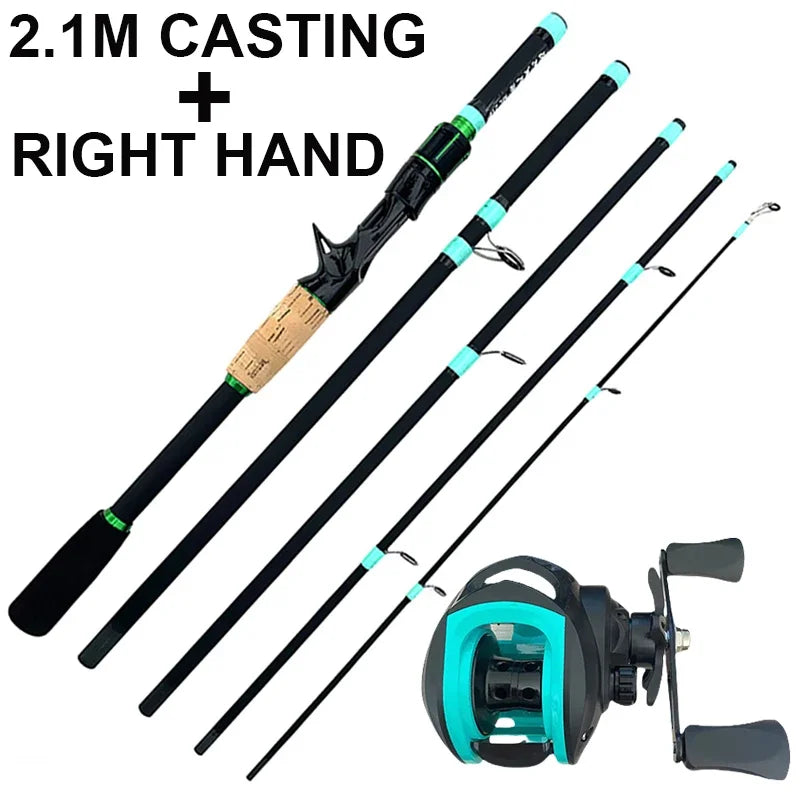 Lure Fishing Rod Combo 1.8/2.1m Carbon Spin/Cast Travel - View 8 | SAMAG