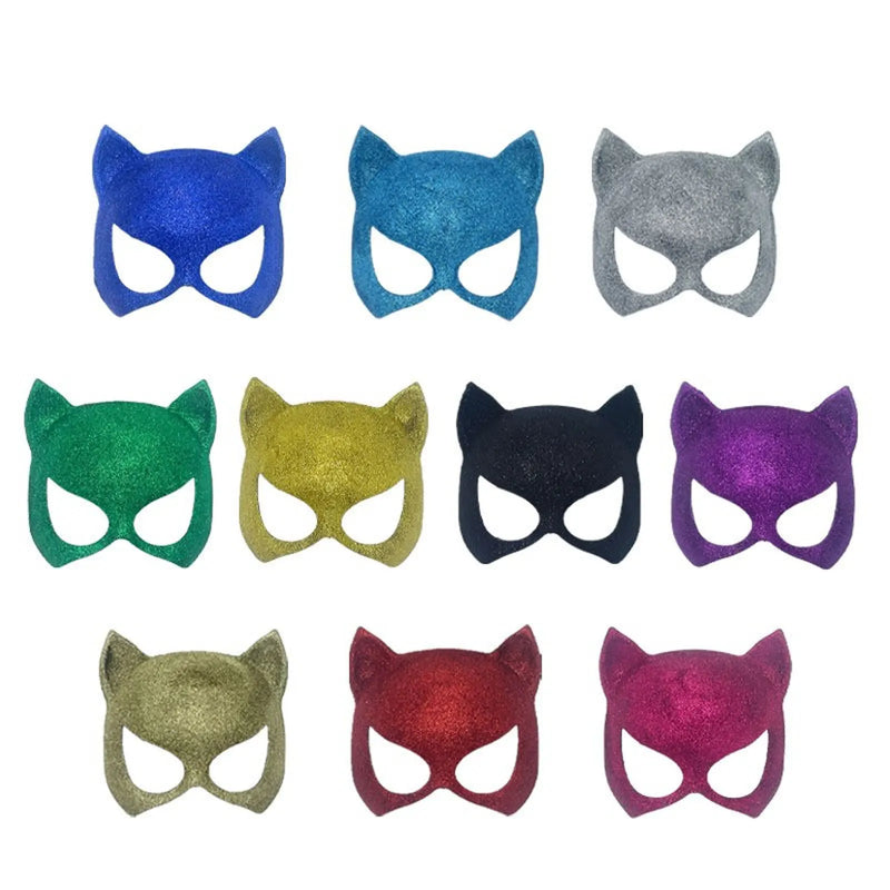 Masquerade Mask Fashion Party Rave Cats Ear Half Face Cosplay Mask Venetian Mardi Gras Party Props Women Halloween Masks