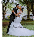 Customized Africa Luxury Mermaid Wedding Dress For Women - View 2 | SAMAG