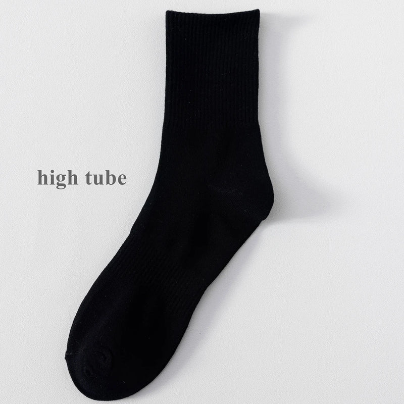 6 Pairs Plus Size EUR45-50 Men Socks Cotton Ankle Black | SAMAG