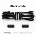 Flat Shoe Laces Without Ties Colored Matte Metal Lock Lazy Shoelaces for Men and Women Casual Shoes Elastic Shoelace 1 Pair