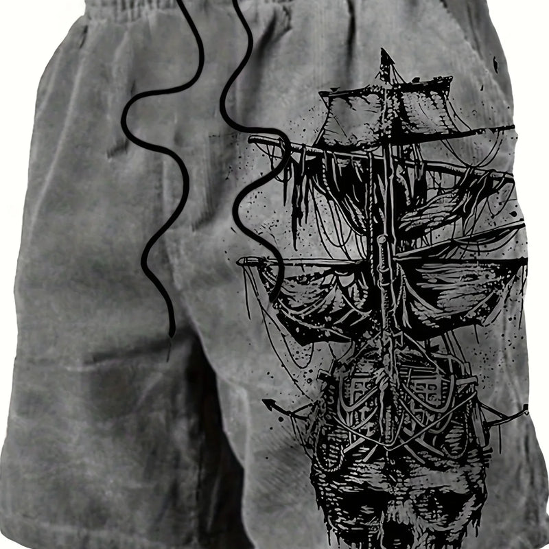 Men's shorts swimming trunks quick-drying pirate skull | SAMAG