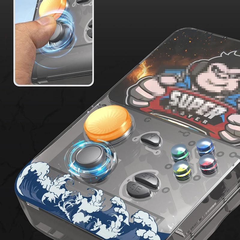 Latest Handheld Gaming Console with 3.5-inch IPS HD Screen&3D Smooth Joystick,Large Memory&Support TF Memory Card R36S Plus