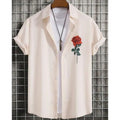 Hawaiian Men'S Shirt 3d Flower&Text Printing Beach Party | SAMAG