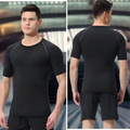 New Men Body Shapers Fitness Elastic Abdomen Tight Fitting Short Sleeve Shirt Tank Tops Shape Underwear Slimming Boobs Shaping
