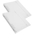 2Pcs A5 Binder Clear Notebook Binder Reusable Office File Organizer Folder Portable Document Folder Organizer for Work Study
