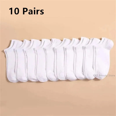 Pairs Solid Color Casual Breathable Socks Boat For Women | SAMAG
