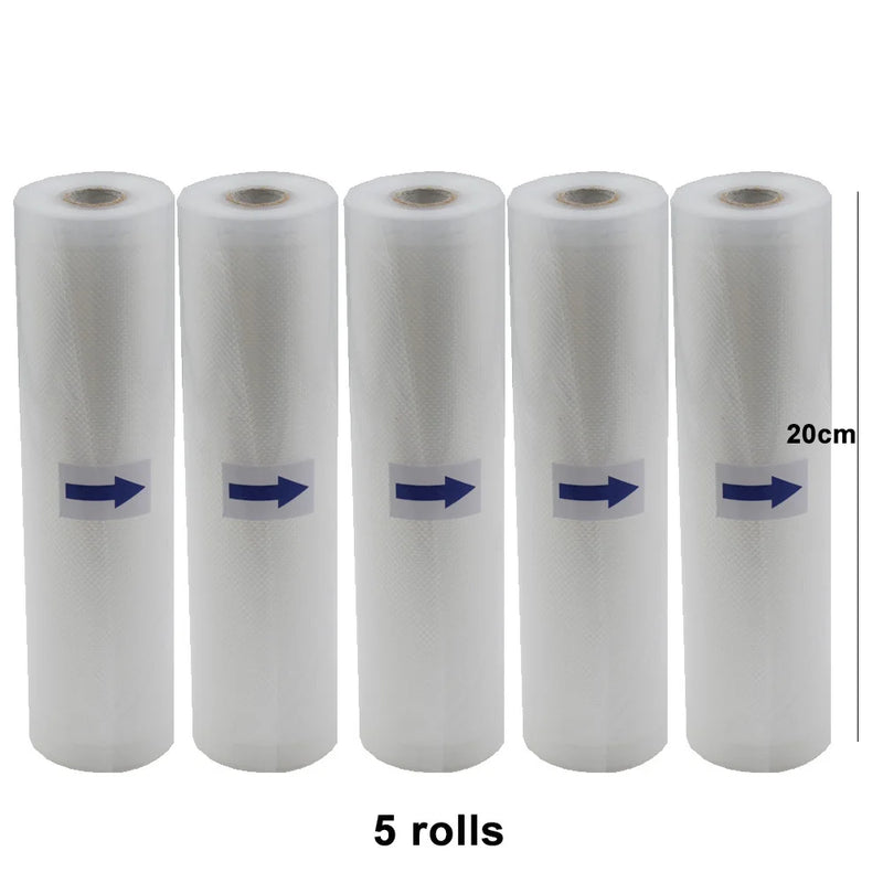 5 Rolls/Lot Food vacuum sealer Storage saver bags Vacuum 5 size Bags For Kitchen Vacuum Sealer to keep food fresh