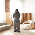 Solid Couple's Hooded Sweatshirt Casual Loose Sweatpants | SAMAG