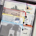 5-24pcs Mesh Zipper Bags Puzzle Bags With Zipper For Classrooms, A4 Chessboard Game Storage And School Office Supplies