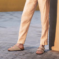Evshine Leather Cork Footed Clogs Sandals For Women Fashion Flat Mules Slippers with Arch Support Men Double Buckle Cork Slides