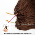 12A Body Wave Chocolate And Natural Black Pre-Separated Feather Crochet Invisible Crochet Hair Extensions Body Wave Crochet Human Hair For Women