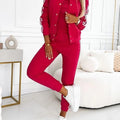 Autumn Three-Piece Set Women's Suit Striped Tape Patch Buttoned Jacket + Tank Top + Pants Sets Lady Sportswear Casual Tracksuits