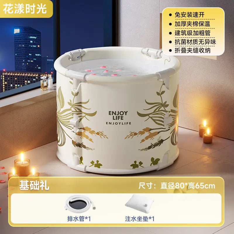 Spa Clearance Bath Tub Free Standing Lazy Soaking Portable Bath Tub Adults Hot Above Ground Badewanne Klappbar Spa Supplies