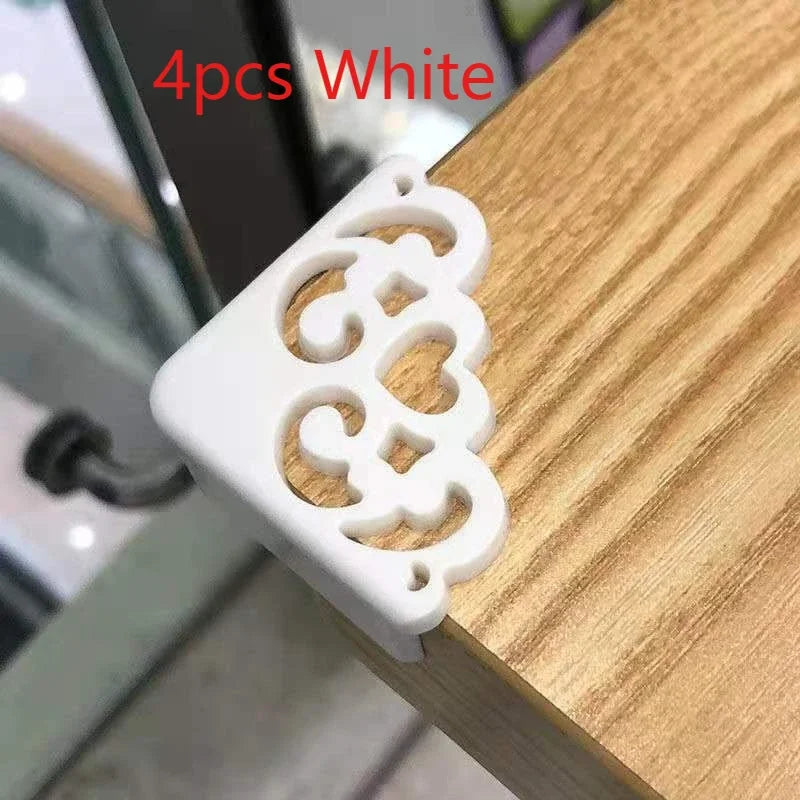 4pcs Silicone Corner Protective Cover - Elegant Hollow Flower Design, Table Corner Protector, Protecting Children's Safety