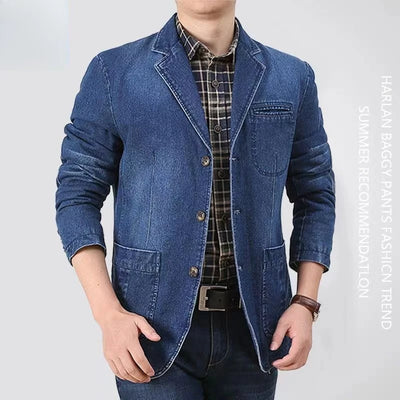 Casual Suit Pure Cotton Denim Jacket Men's Spring-Autumn | SAMAG