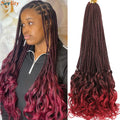 14 18 24 Inch French Curl Crochet Braids 1B 30 27 33 350 613 Bug 12 Colors Ombre Pre Braided Box Braids Crochet French Curl Hair