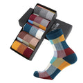 5Pair Pack New Men's Socks Colorful Grid Casual Business | SAMAG