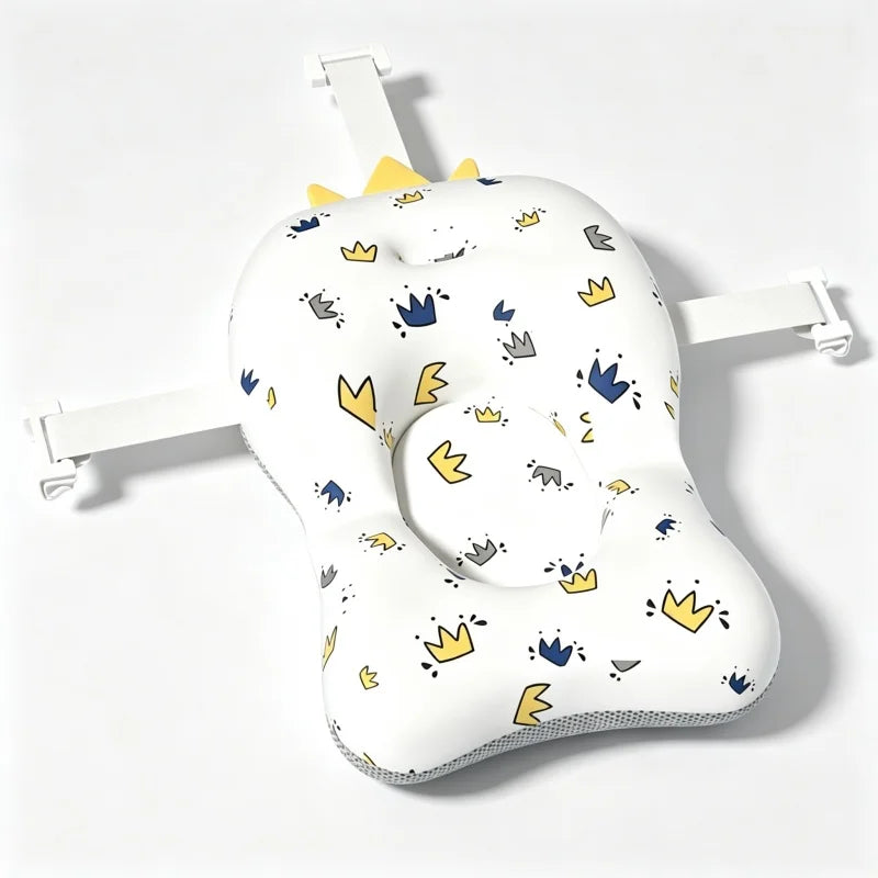 Baby Bath Seat Support Mat Infant Anti-Slip Soft Comfort Body Cushion Foldable Baby Bath Tub Pad Chair Newborn Bathtub Pillow