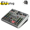 Lomeho 6 Channel Power Mixer 99 Effect Mixing Console with Amplifier Bluetooth USB PC Audio Record 2*100W Sound Table AM-AX6P