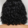 Nadula Density 220% Water Wave BOB Drawstring Glueless Wig Human Hair 6x4 Bye-Bye Knots Pre Cut Transparent Lace Human Hair Wig