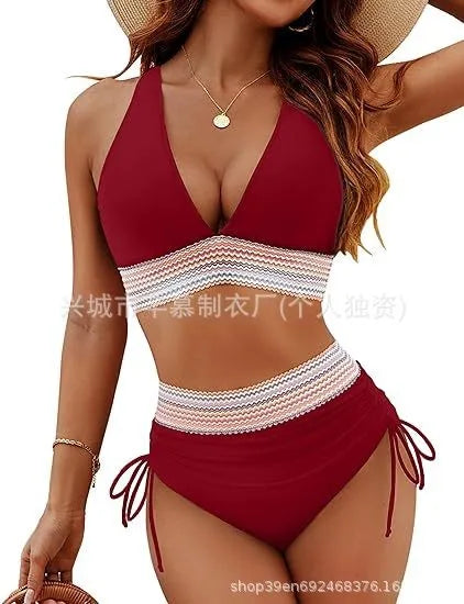 Women's Sleeveless High Waist Halter Neck Bikini | SAMAG
