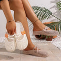 Women's Garden Clogs Breathable Hollow Slip on Mule Shoes Lightweight Comfortable Daily Outdoor Beach House Slippers Khaki White