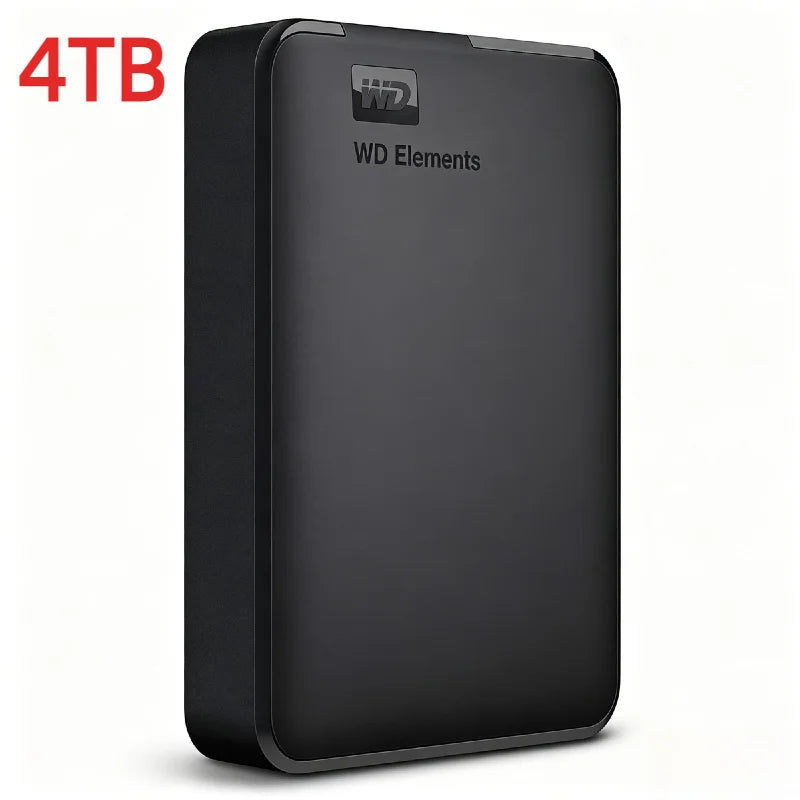 Western Digital WD Elements 1TB 2TB External Hard Disk SSD  4TB USB 3.0 Portable External Hard Drive SSD for Laptop PC Desktop