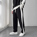 Spring Autumn Korean Fashion Patchwork Sweatshirt Elastic Casual Sweatpants Set Men Loose Comfortable Sporty - View 4 | SAMAG