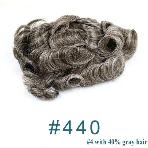 Super Ultra Thin Skin 0.02mm 80-100%Density Men Toupee Brown Black 210# Human Hair System Undetectable Natural Hairline Prosthes