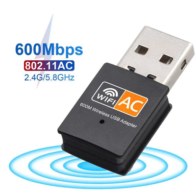 600mbps 2.4GHz 5GHz Dual Band USB Wifi Adapter Wireless | SAMAG