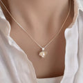 VENTFILLE 925 Sterling Silver Bead Geometry Necklace for Women Girl Korean Design Versatile Choker - Visuel 24 | SAMAG
