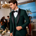 ULBYANRY Mens 3-Piece Suit Set (Jacket Vest Pants) Formal Business Tuxedo XXS-7XL Tailored Party Prom Wedding Suits