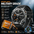 New 1400mAh Big Battery Smart Watch Men Outdoor GPS Flashlight IP68 Waterproof Bluetooth Call AMOLED Military Sports Smartwatch