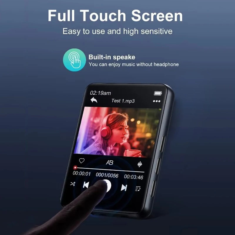 2.4 Inch TouchScreen MP3 Player Built-in 32GB Bluetooth MP3 Walkman Memory Expansion Audio Recording Music Player Video Playback