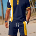 Men's Summer Polo Shirt Sets Casual Collared Sportswear | SAMAG