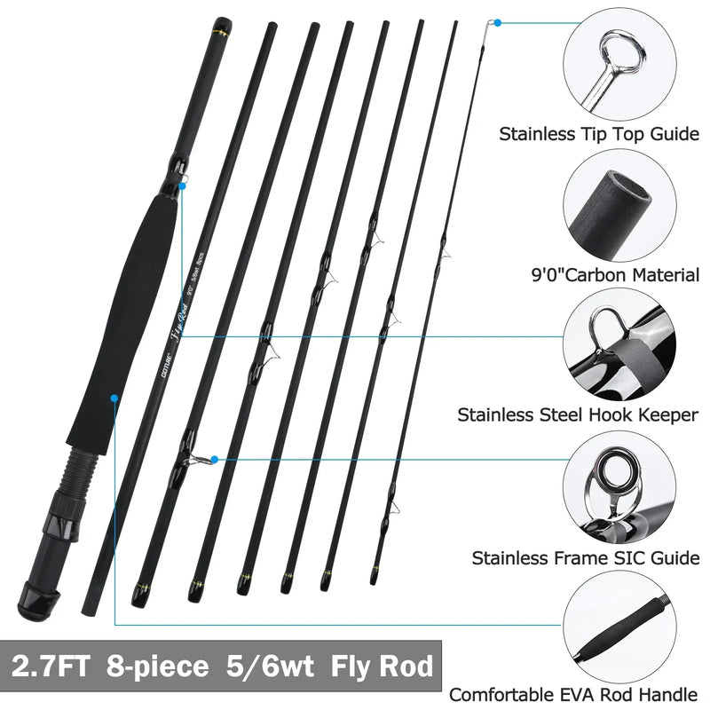 Goture Fly Fishing Rod Combo for Trout Carp Tackle Carbon - View 2 | SAMAG